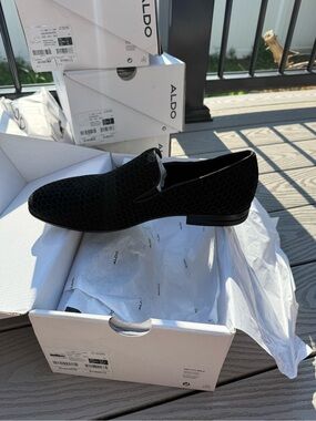 NEW- ALDO GOOLSBY MEN’S BLACK DRESS SHOE- 9.5
